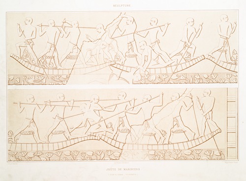 Sculpture; joûte de mariniers (Koum el-Ahmar – VIe. dynastie)