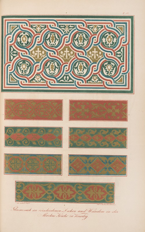 Glasmosaik an verschiedenen Decken und Wänden in der Markus-Kirche zu Venedig 2