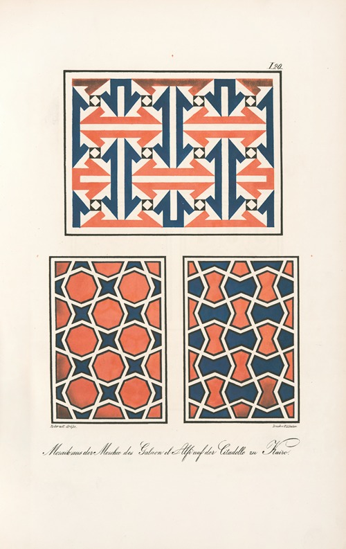 Mosaik aus der Moschee des Galaon el Alfi auf der Citadelle zu Kairo