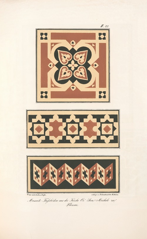 Mosaik-Fussböden aus der Kirche Or’ San Michele zu Florenz 2