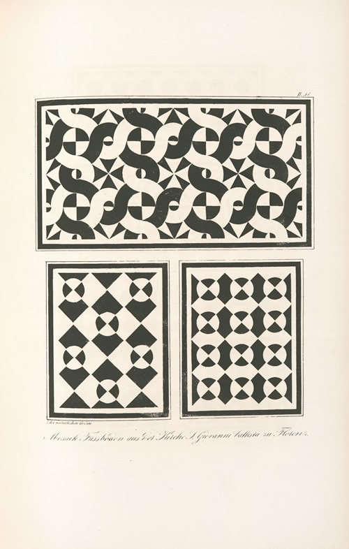 Mosaik-Fussböden aus Der Kirche S. Giovanni battista zu Florenz