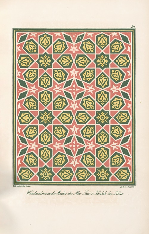 Wandmalereien in der Moschee des Abu Sud i Kierheh bei Kairo