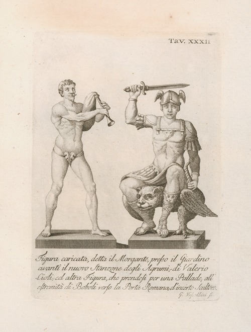 Figura caricata, detta il Morgante, presso il giardino avanti il nuovo Stanzone degli Agrumi; di Valerio Cioli