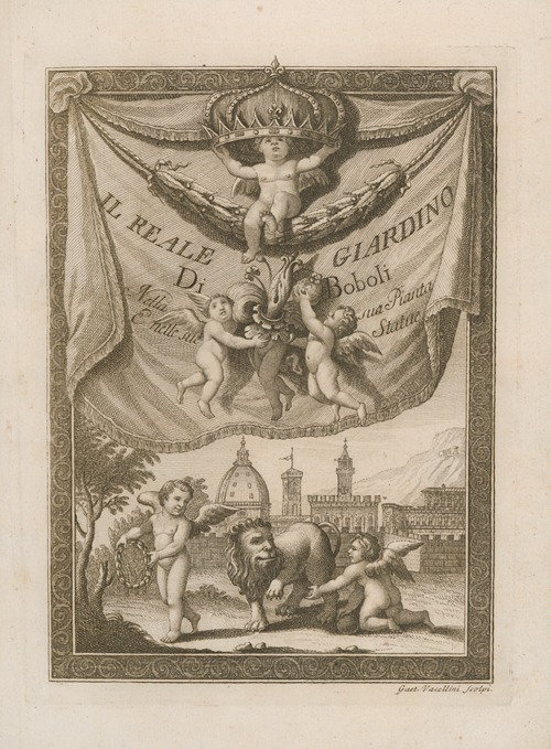 Il reale giardino di Boboli nella sua pianta e nelle sue statue – Title page