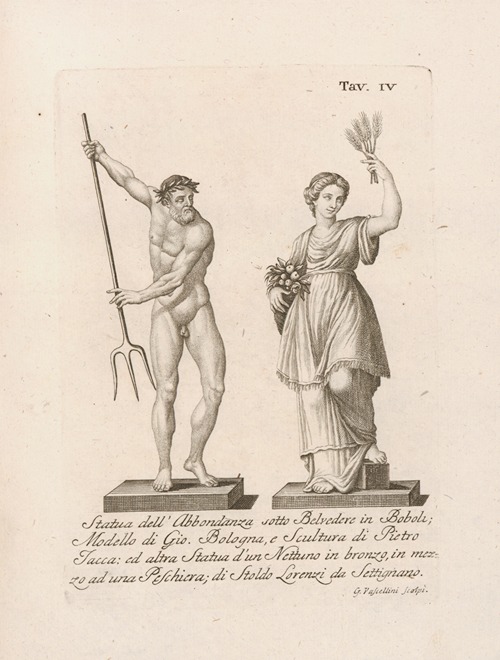 Statua dell’ Abbondanza sotto Belvedere in Boboli; Modello di Gio. Bologna, e Scultura di Pietro Tacca
