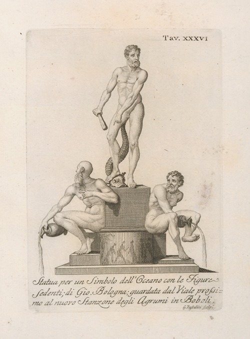 Statua per un Simbolo dell’Oceano con le Figure Sedenti; di Gio. Bologna;