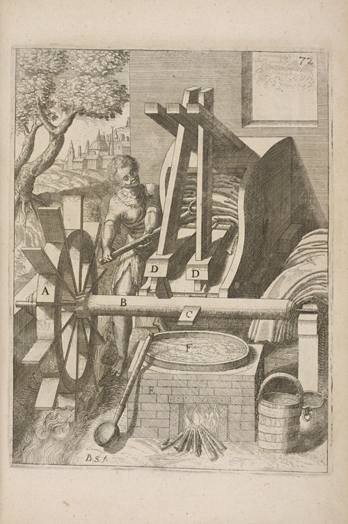 Fig. LXXII. Gnaphicomylos, sive pannum constipans mola.