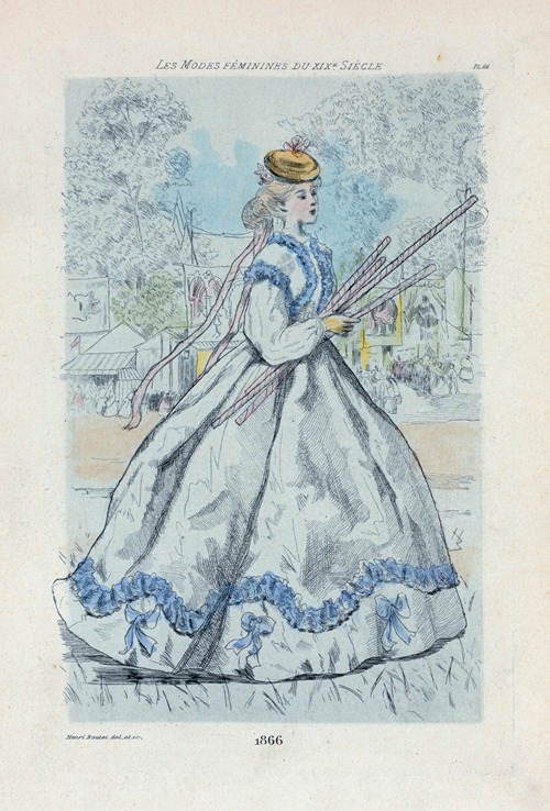 1866 [Women’s fashion in nineteenth-century Paris]