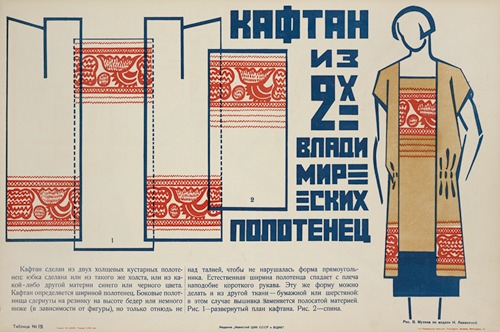 Kaftan iz dvukh vladimirskikh polotenets (Ris. V. Mukhina po modeli N.Lamanovoi), Tablitsa No. 19