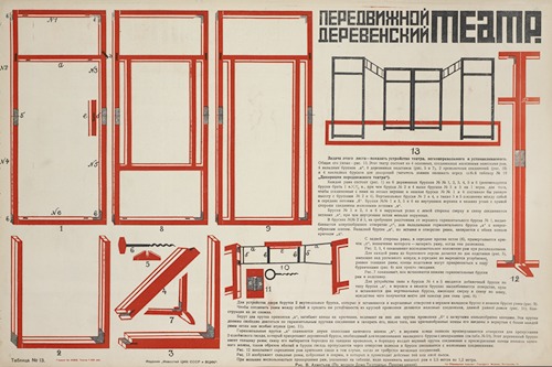 Peredvizhnoi derevenskii teatre (Ris.V. Akhmet’ev; po modeli doma teatralnogo prosvechsheniia), Tablitsa No. 13