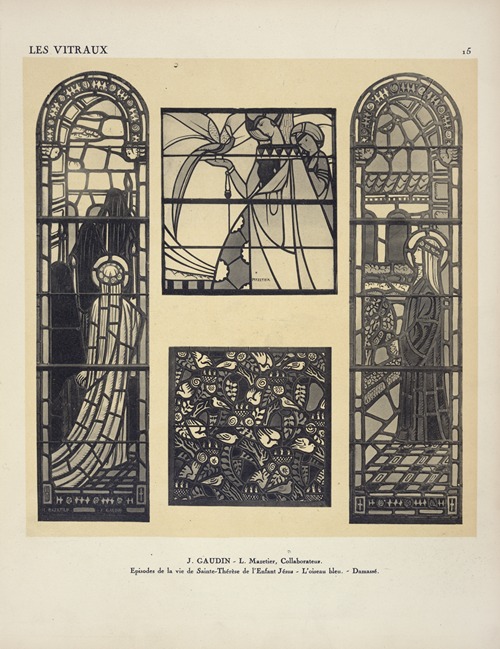 Deux épisodes de la vie de Sainte-Thérèse-de-l’Enfant-Jésus ; 2, L’Oiseau bleu ; 3, Damassé, au Pavillon du Vitrail