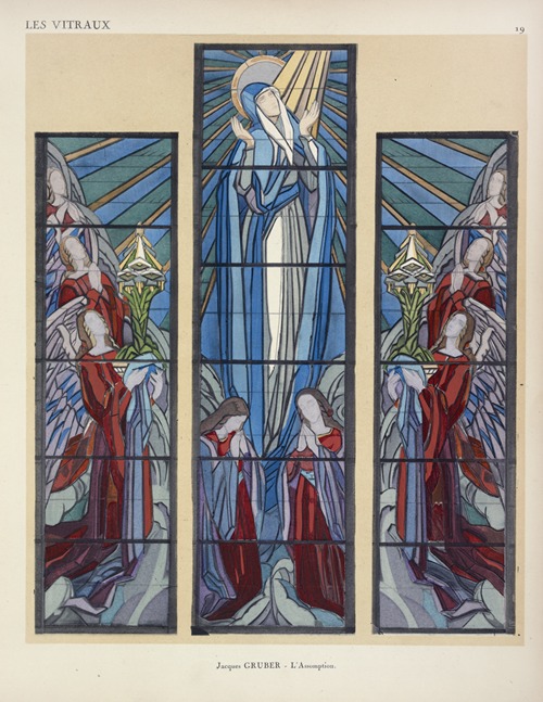 L’Assumption, au Pavillon du Vitrail, destiné à l’église de Preny (Meurthe-et-Moselle)