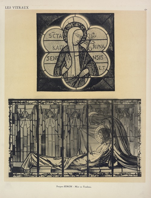 Sainte-Catherine-de-Sienne, mosaïque translucide, au Pavillon du Vitrail