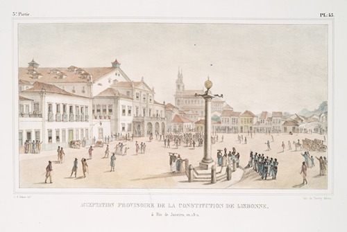 Acceptation provisoire de la constitution de Lisbonne à Rio de Janeiro, en 1821