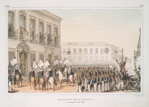 Acclamation de D. Pedro II à Rio de Janeiro le 7 Avril, 1851