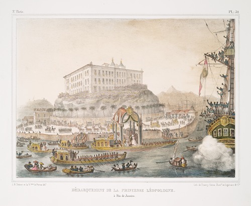 Débarquement de la princesse Léopoldine à Rio de Janeiro