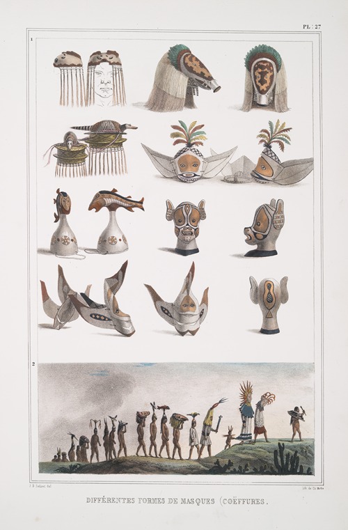 Différentes formes de masques (coëffures [coiffures])