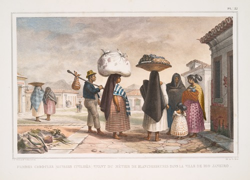 Femmes Cabocles (sauvages civilisés) vivant du métier de blanchisseuses dans la ville de Rio Janeiro