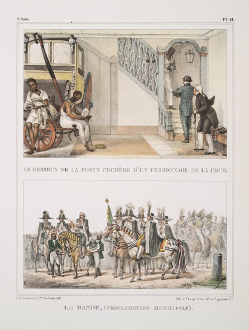 Le dessous de la porte cochère d’un personnage de la cour; Le Bando,(proclamation municipale)