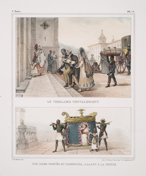 Le vieillard convalescent; Une dame portée en caderinha, allant à la messe
