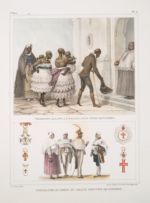 Négresses allant à l’église, pour être baptisées; Chevaliers du Christ, en grand costume de l’ordre