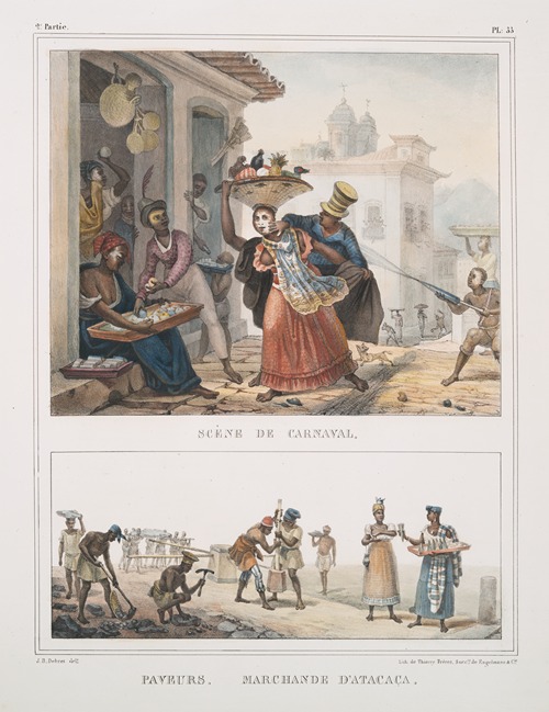 Scène de carnaval; Paveurs. Marchande d’atacaça