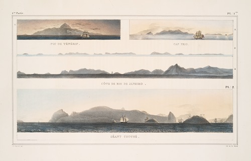 Vue de la côte de Rio-Janeiro; Pic de Ténérif; Cap Frio; Côte de Rio de Janeiro; Géant couché