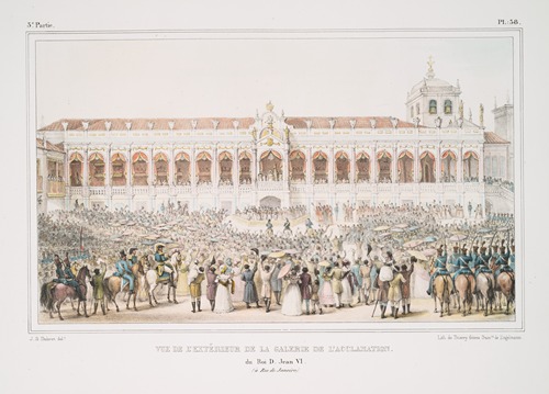 Vue de l’extériere de la galerie de l’acclamation du roi D. Jean VI (à Rio de Janeiro)