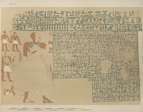 Sebeknekht is showing, represented as leaning on his staff, looking out upon the various operations in the fields