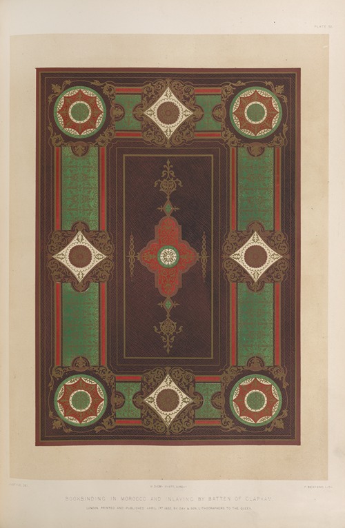 Bookbinding in Morocco and inlaying by Batten of Clapham