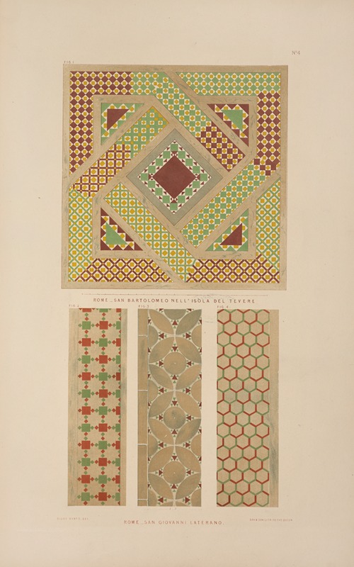 Fig. 1. Rome, San Bartolomeo Nell’ Isola del Tevere; Figs. 2., 3., & 4. Rome, San Giovanni Laterano