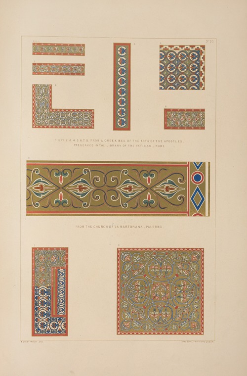 Figs. 1-8. From a Greek mss. of the Acts of the Apostles, preserved in the library of the Vatican, Rome