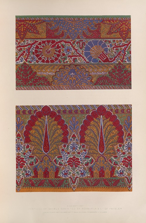 Portions of shawls exhibited by Roxburch & co. of Paisley