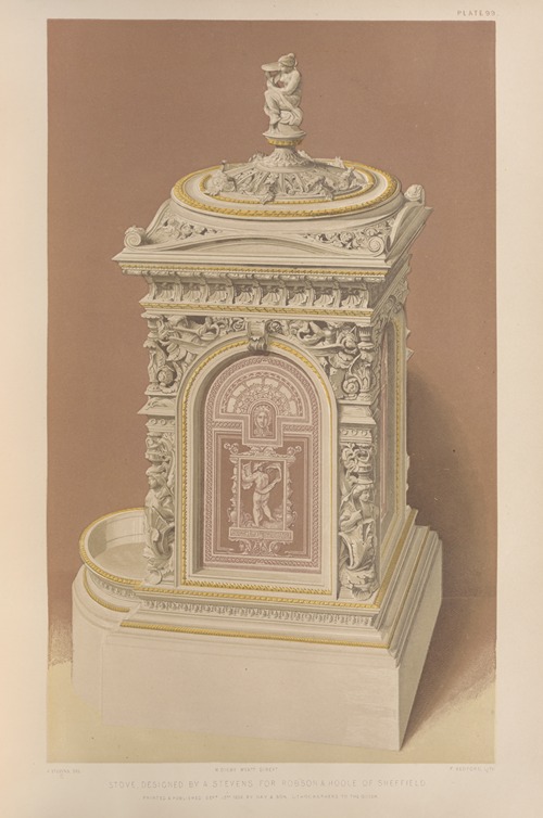 Stove, designed by A. Stevens for Robson & Hoole of Sheffield