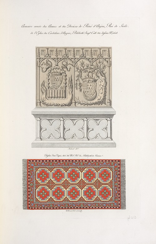 Armoire ornée des armes et des devises de Réné d’Anjou, roi de Sicile