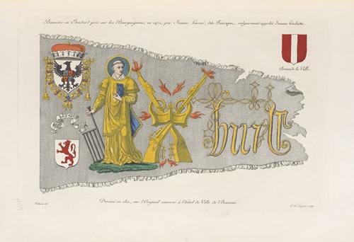 Bannière ou etendard pris sur les Bourguignons, en 1472; par Jeanne Laisné, dite Fourquet, vulgairement appelée Jeanne Hachette