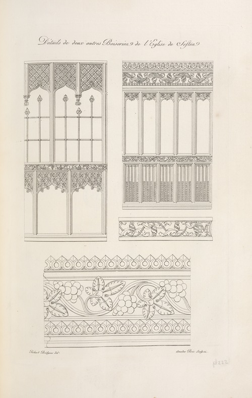 Détails de deux autres boiseries de l’église de Seston.