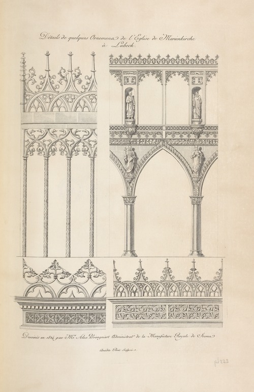 Détails de quelque ornemens de l’église de Marienkirche à Lubeck.