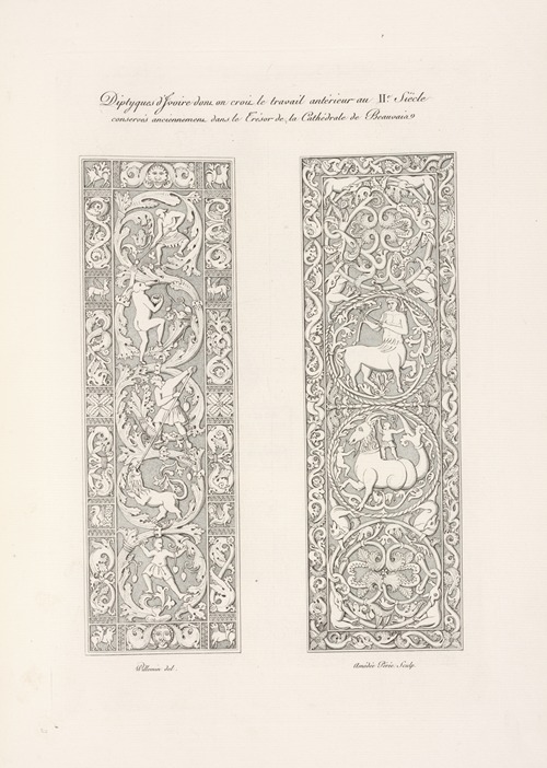 Diptyques d’ivoire dont on croit le travail antérieur au IIe. siècle conservés anciennement dan le trésor de la cathédrale de Beauvais