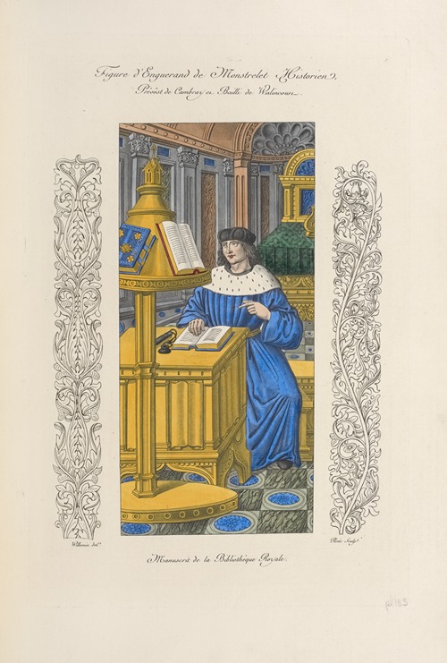 Figure d’Enguerand de Monstrelet historien, prévôst de Cambray et bailli de Walincours.