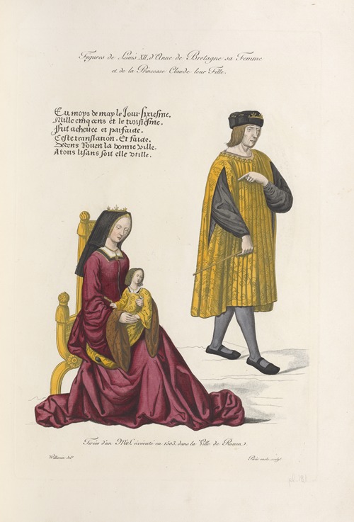 Figures de Louis XII, d’Anne de Bretagne sa femme et de la princesse Claude leur fille.
