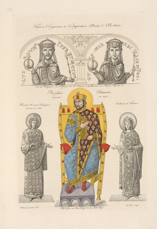 Figures d’empereurs et d’impératrice d’orient & d’occident.