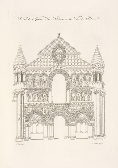 Monuments Portrait de l’église Notre-Dame de la ville de Poitiers