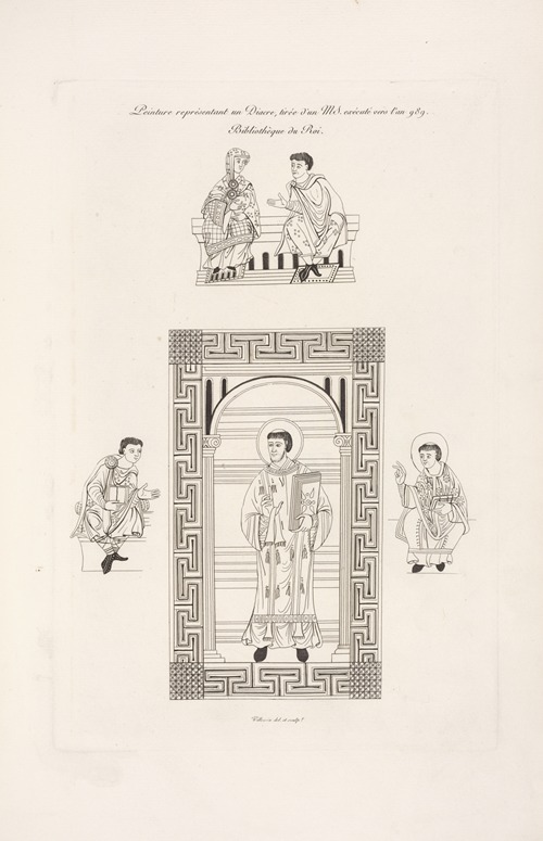 Peinture représentant un diacre, tirée d’un MS. exécuté vers l’an 989.