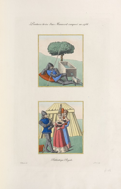 Peintures tirées d’un manuscrit composé an 1466. Bibliothèque royale.