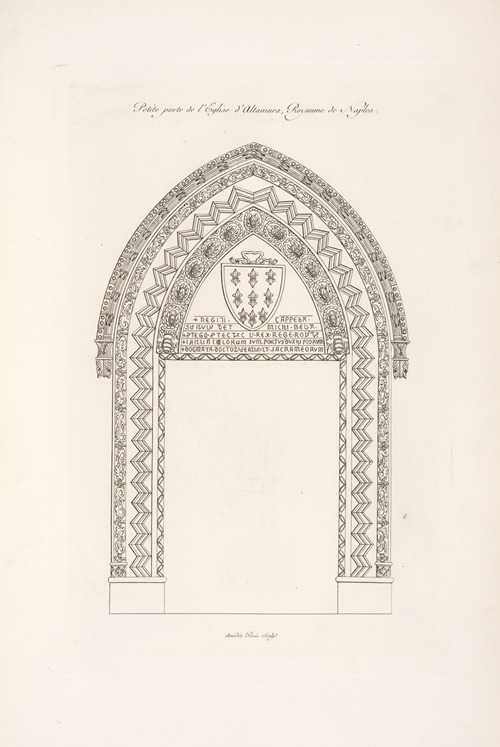 Petite porte de l’église d’Altamura, royaume de Naples.