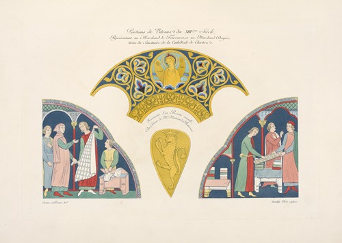 Portions de vitraux du XIIIème. siècle