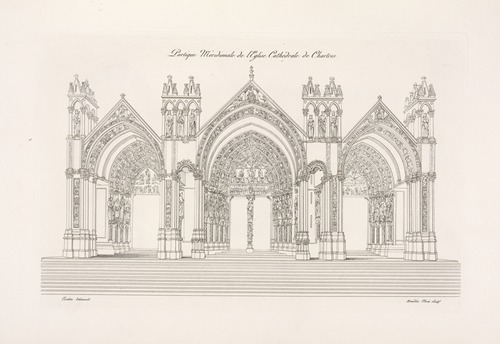 Portique méridionale de l’église cathédrale de Chartres.