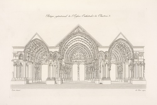 Portique septentrional de l’église cathédrale de Chartres.