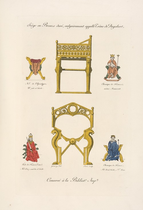 Siège en bronze doré, vulgairement appellé trône Dagobert.